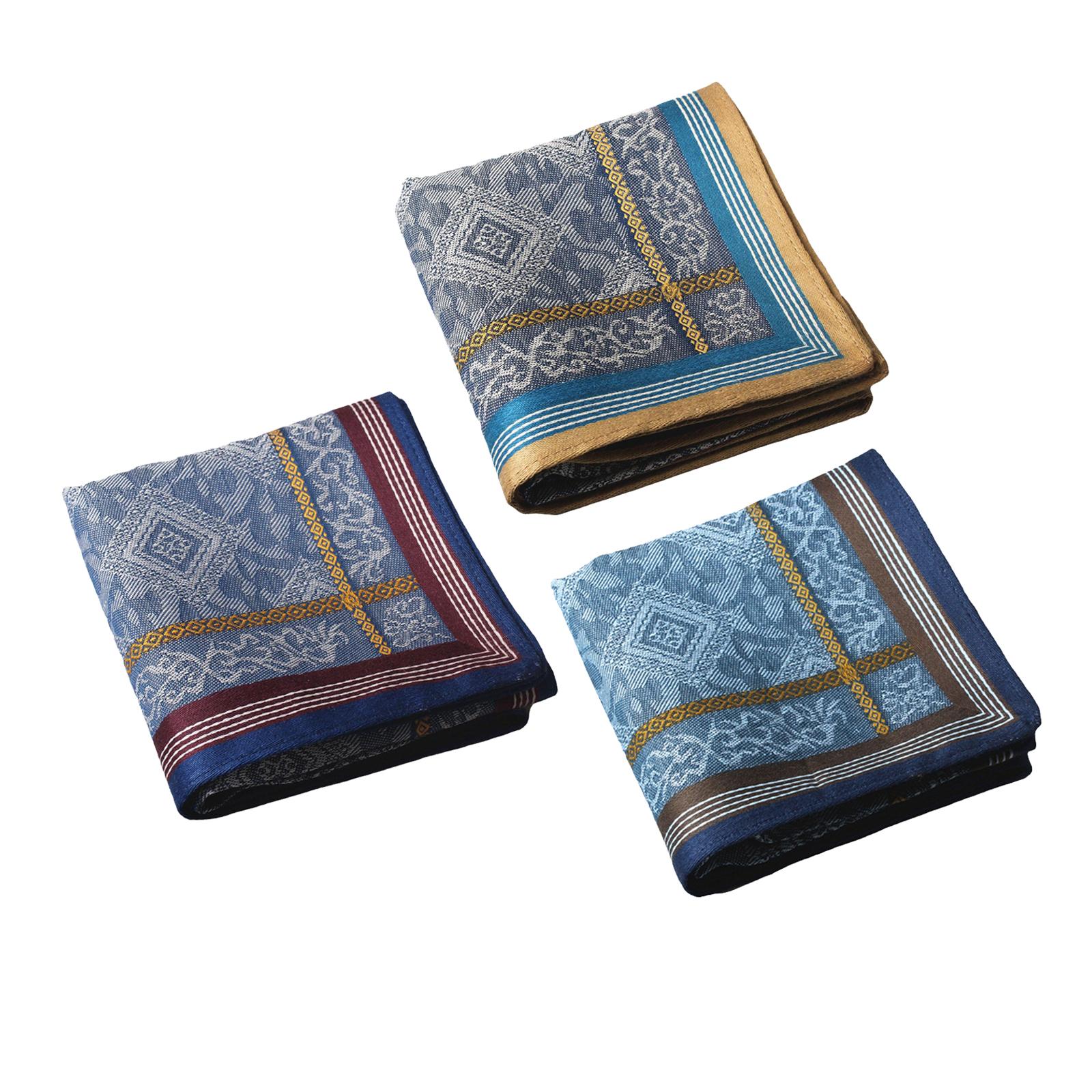 Handkerchief Cotton Men - 3 мужских носовых платка-паше для торжеств