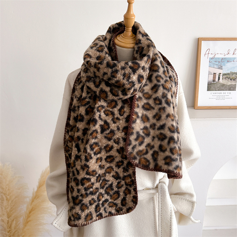 Pashmina Wrap Large - Осенне-зимний леопардовый шарф для женщин, роскошный