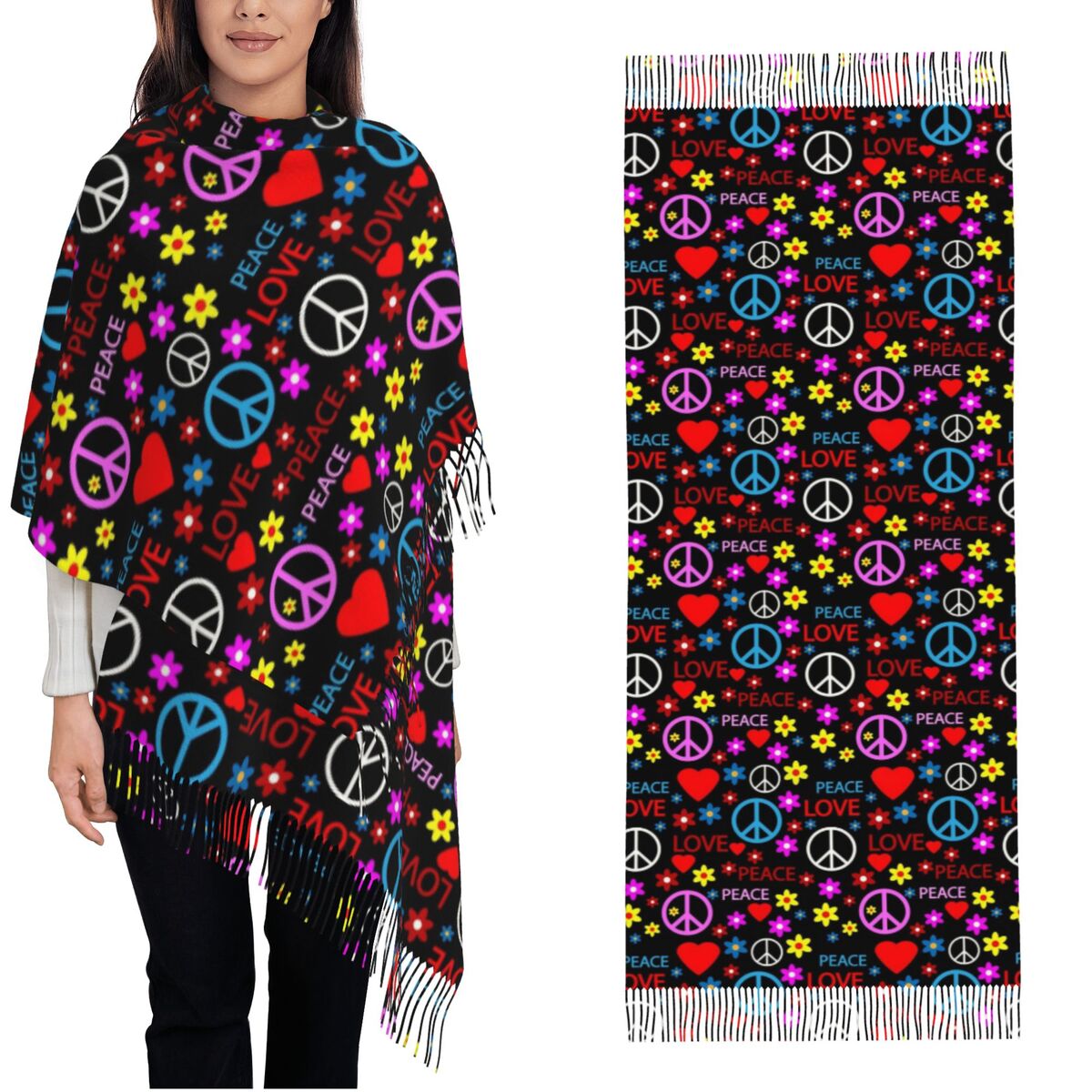 Шарф с узором Peace Foral Love – обзор и цена Pashmina Wrap Large