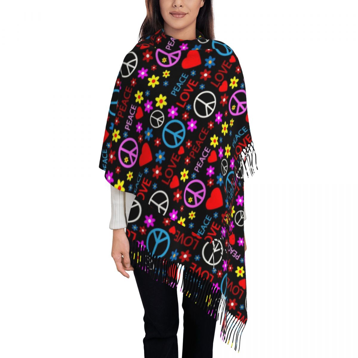 Шарф с узором Peace Foral Love – обзор и цена Pashmina Wrap Large