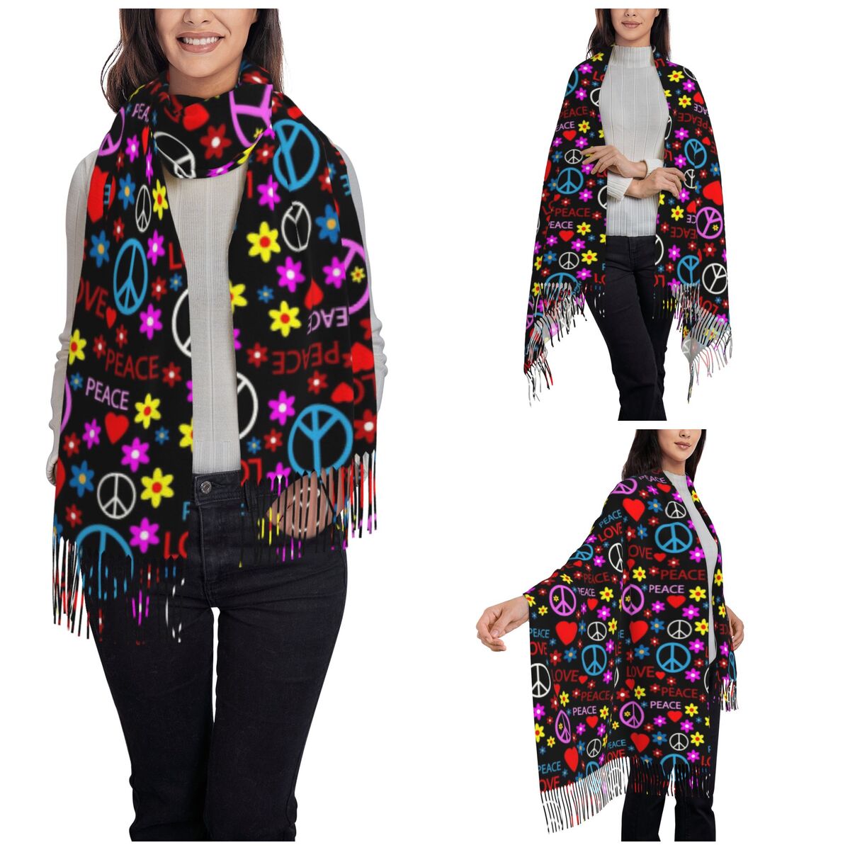 Шарф с узором Peace Foral Love – обзор и цена Pashmina Wrap Large