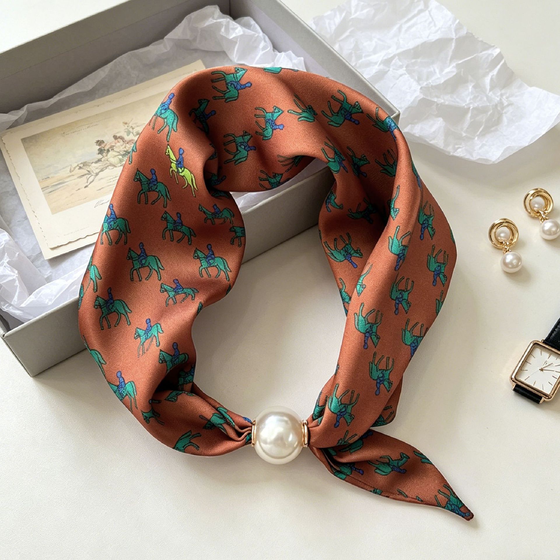 Роскошный жемчужный магнитный  – обзор и цена Ascot Neck Scarf