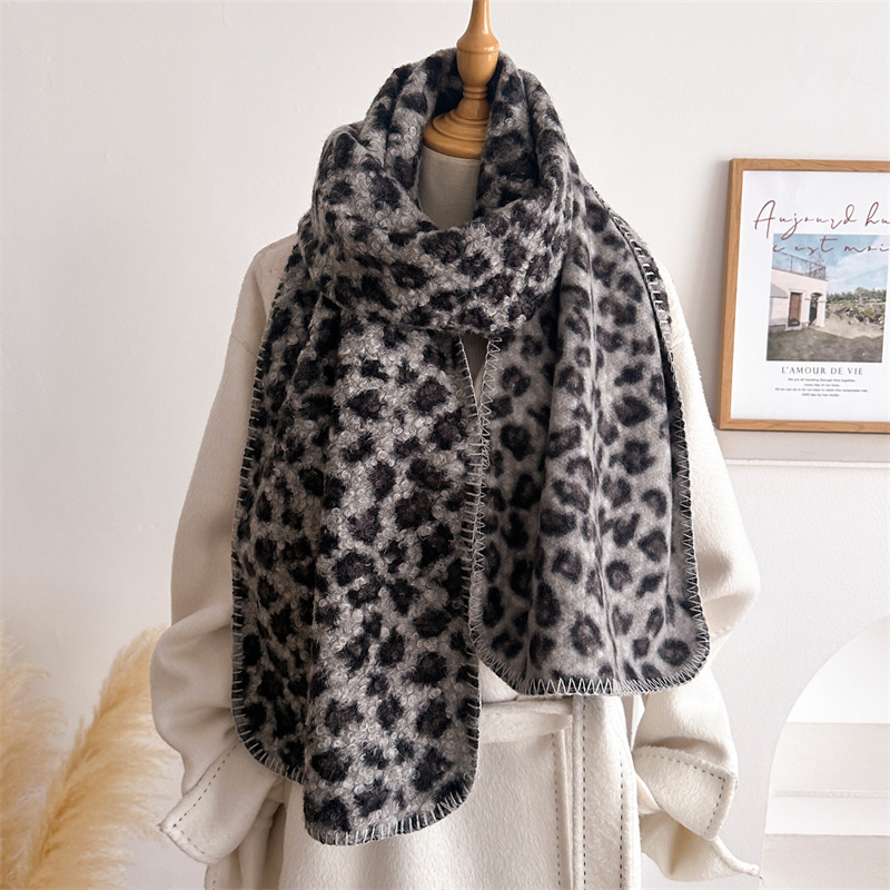 Осенне-зимний леопардовый шарф – обзор и цена Pashmina Wrap Large