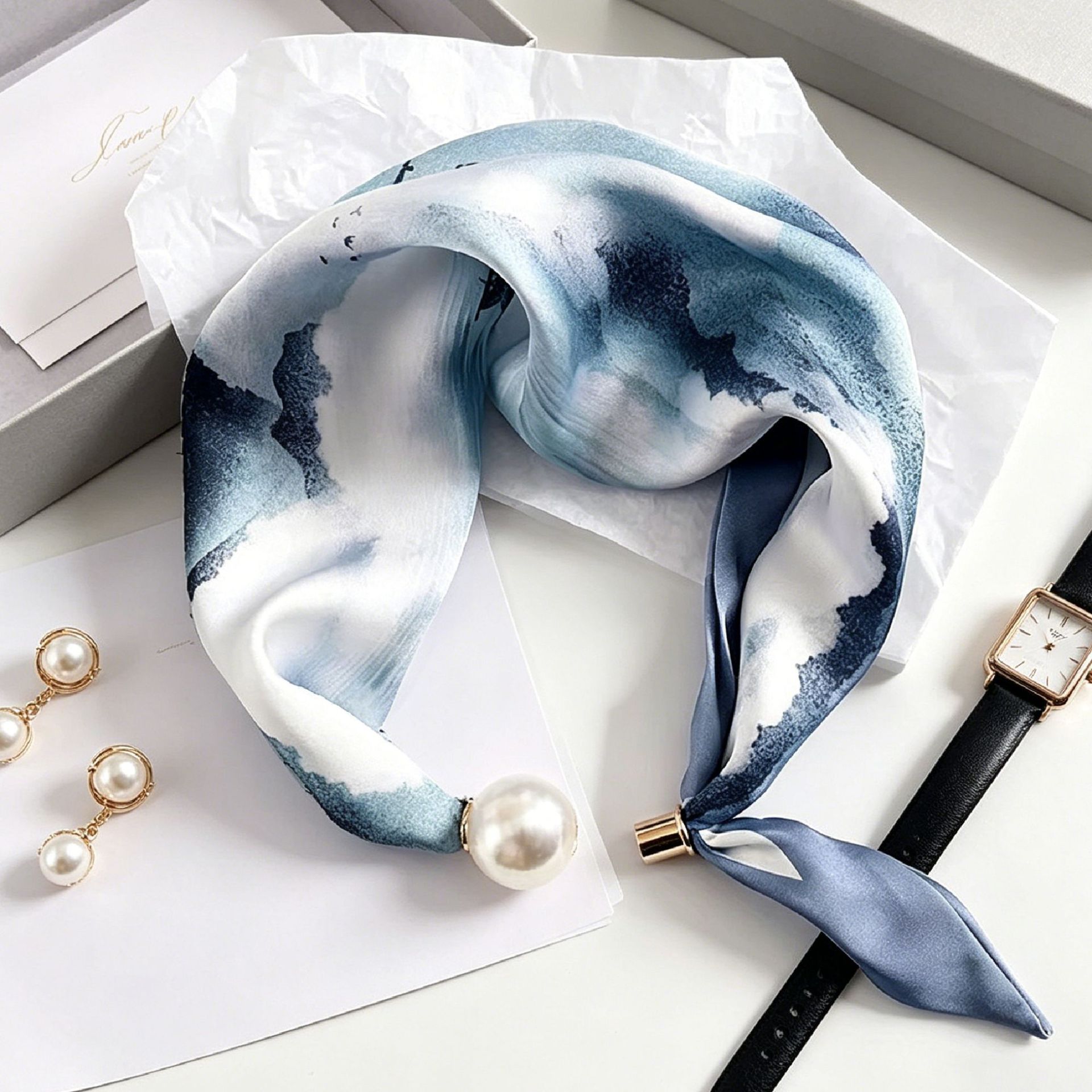 Новые женские шарфы с узором п – обзор и цена Ascot Neck Scarf