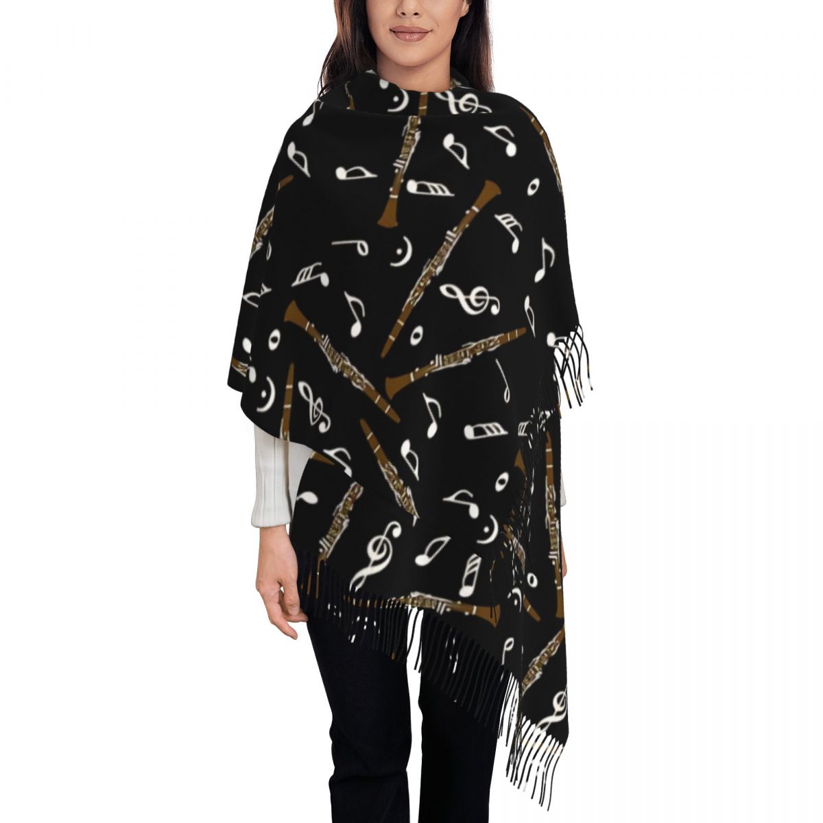 Женский шарф с кисточкой, клар – обзор и цена Pashmina Wrap Large