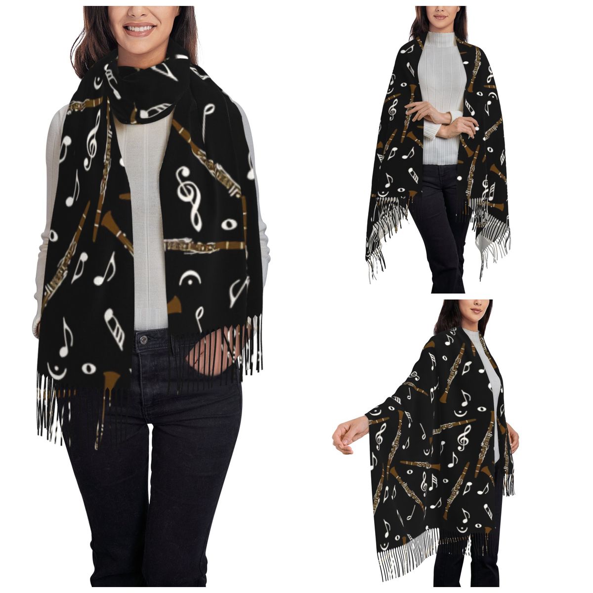 Женский шарф с кисточкой, клар – обзор и цена Pashmina Wrap Large