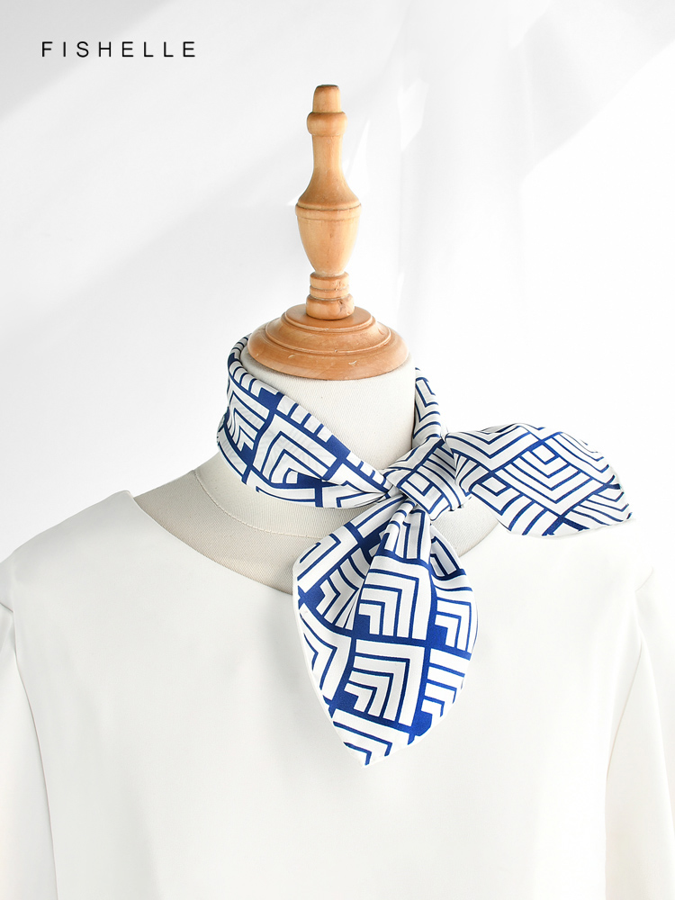 Женский саржевый шарф с геомет – обзор и цена Ascot Neck Scarf