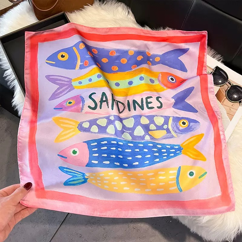 Модные квадратные шелковые пла – обзор и цена Silk Neck Scarf